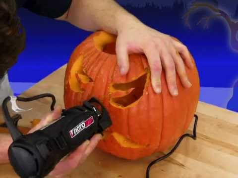 Carving Pumpkins With Power Tools - YouTube