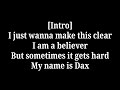 Dax - Dear God (Lyrics)