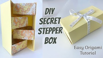SECRET STEPPER BOX | How to Make Secret Stepper Box | DIY - Easy Origami Tutorial | 折り紙