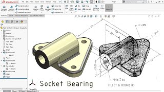 Solidworks Tutorial: Exercise #52 (Socket bearing)