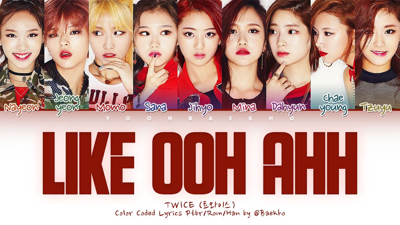 TWICE - Like Ooh Ahh Color Coded lyrics tradução 