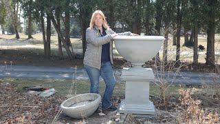 How we installed this huge urn!