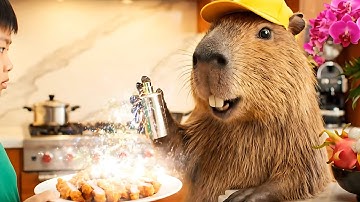 Cách capy cùng anh chiên thịt siêu ngon và cái kết #capybara
