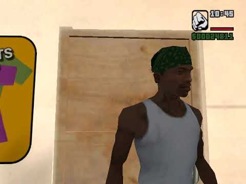Wearing like Grove Street? by using jetpack glitch at the very first beginning of the game