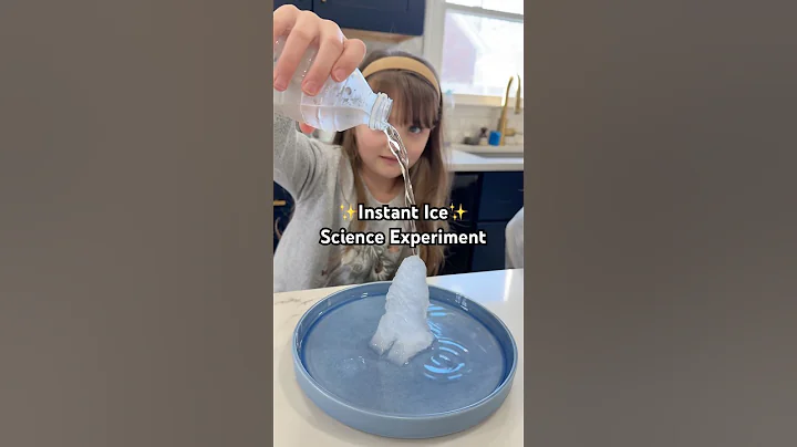 Instant Ice-Science Experiment! 🧊 #scienceexperiment #science #activity #momlife