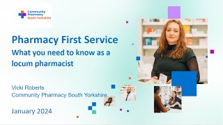 Pharmacy First What do you need to know as a locum