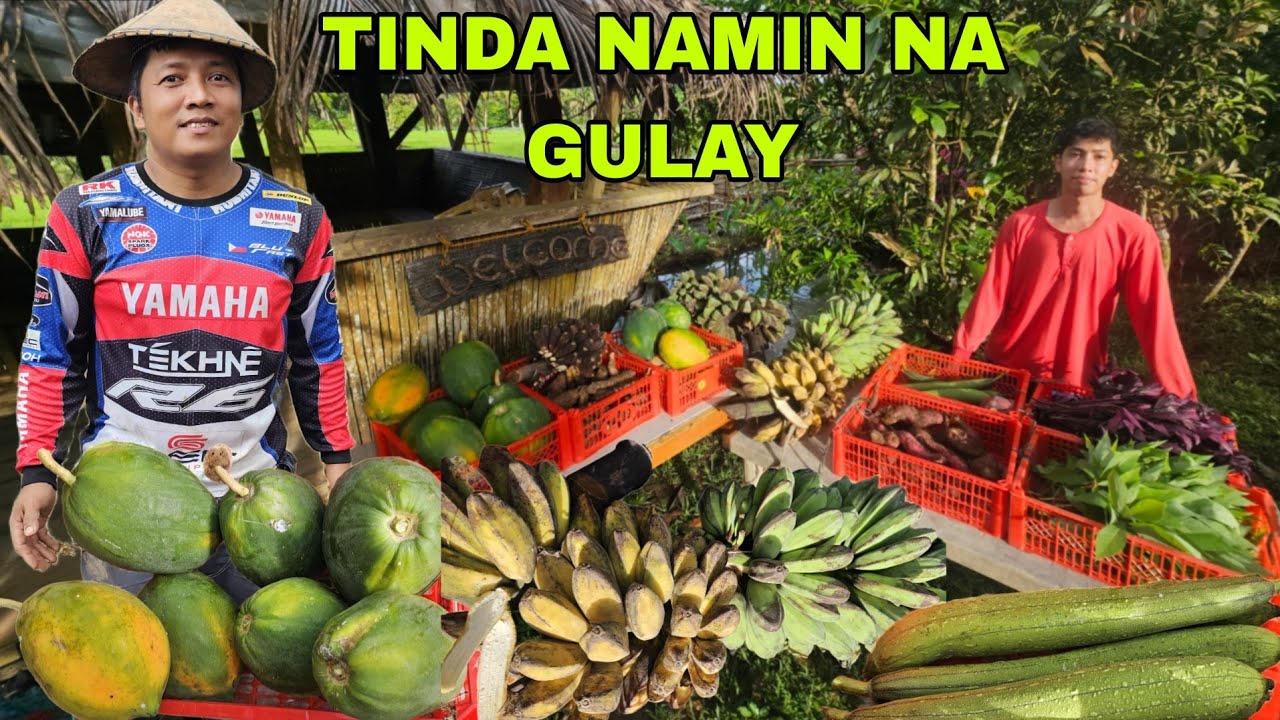 Paunahan nalang po Ito po ang available na gulay ngayon Kamote papaya hinog na saging talbos gabi 