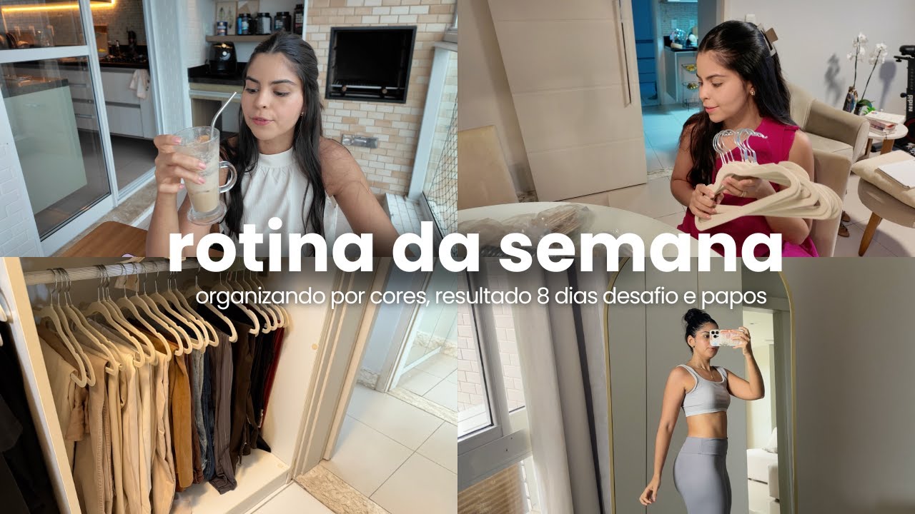 mia adoeceu, faltou água na cidade, chegaram meus cabides, organizei as roupas por cores e rotina!