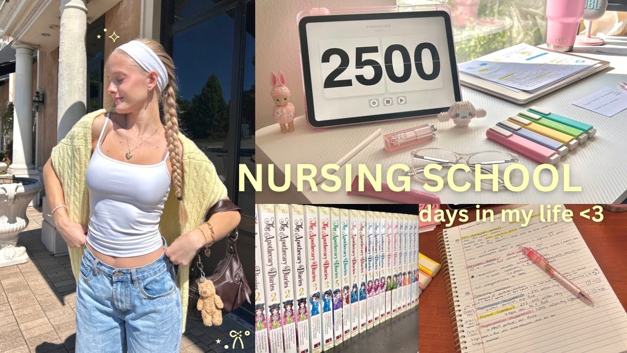 📝⊹ productive days in my life - studying for nursing school exams ...