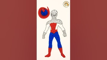 How to Draw Spiderman | Spiderman Clayart Tutorial 🌈 #spiderman #clayart #shorts