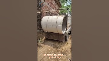 Genius Trick to Unload Concrete Pipes Without Breaking Them