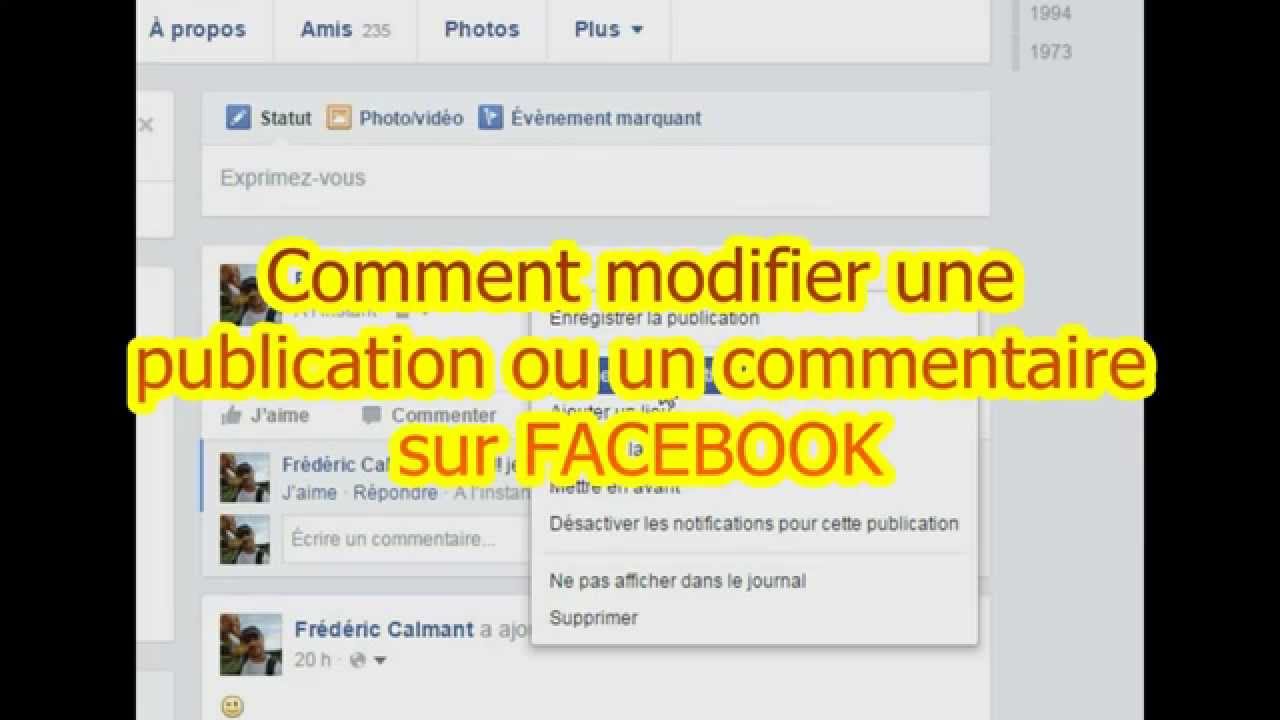 Modifier image publication facebook