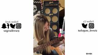 Avril Lavigne Playing Bass Whats My Age Again (Blink-182 Cover)