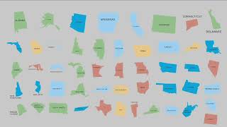 50 states maps vocabulary kids 