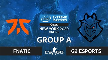 CS:GO - G2 Esports vs. fnatic [Inferno] Map 1 - IEM New York 2020 - Group A - EU