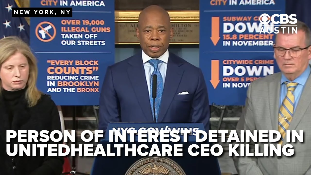 FULL PRESS CONFERENCE | Person of interest detained in UnitedHealthcare ...