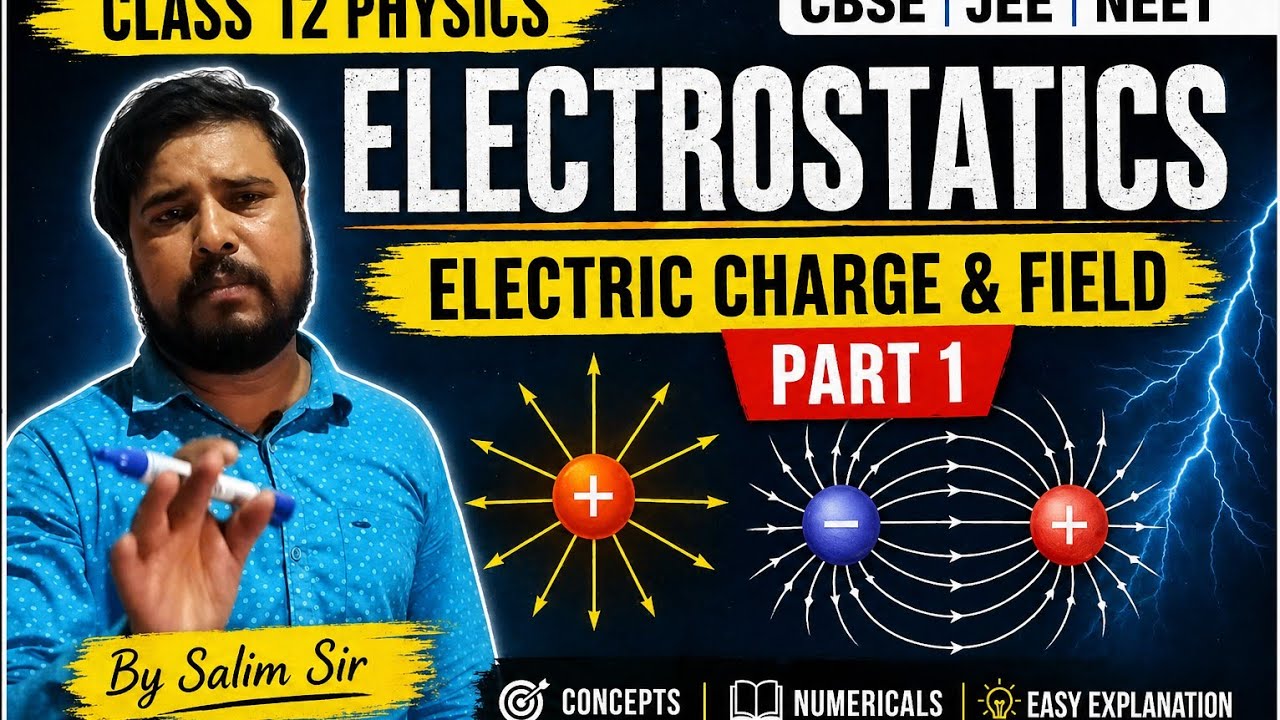Electrostatics Class 12 🔥 Electric Charge & Field (Part 1) | CBSE | JEE ...