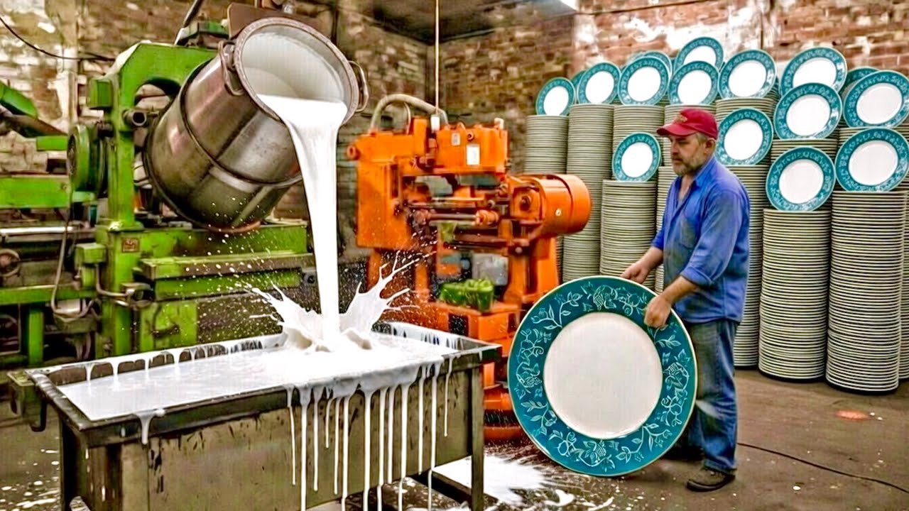 Brilliant Process of Recycling Waste Plastic into Dinner Set Plates | Factory Mass Production 