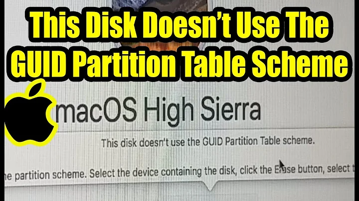 This Disk Doesn't Use GUID Partition Table Scheme. Fix macOS Error