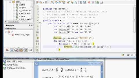 SMKN6JEMBER - MATRIX PERKALIAN  JAVA
