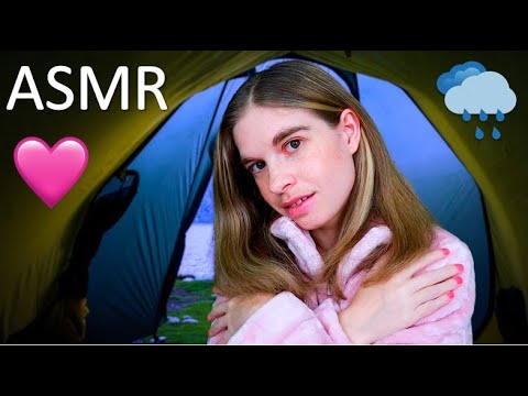 [ASMR] Blotti.e sous la tente avec ta petite amie - Roleplay, rp girlfriend - bruit de pluie