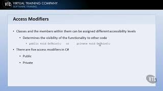 39   Access Modifiers - Programming in C# - Exam 70-483