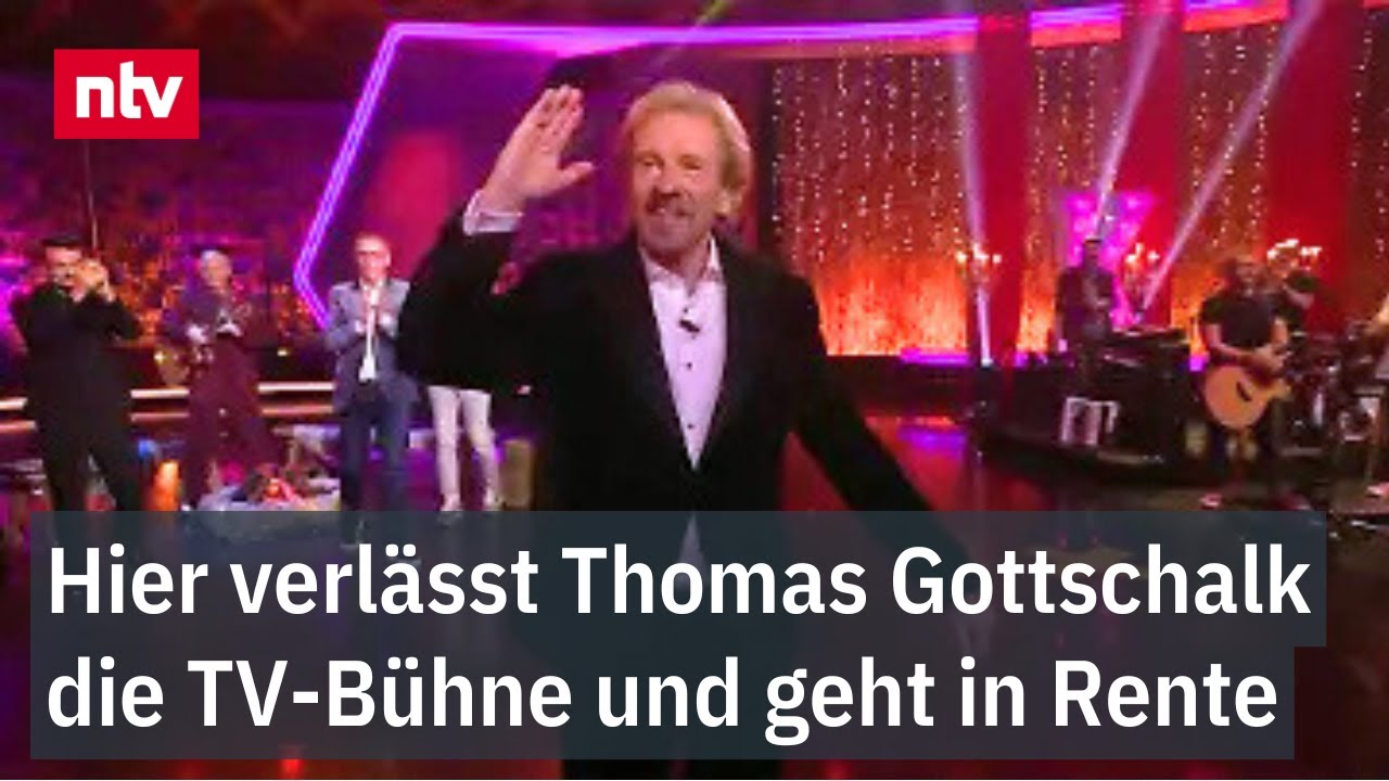 Hier verlässt Thomas Gottschalk die TV-Bühne - Moderator-Legende geht in Rente | ntv