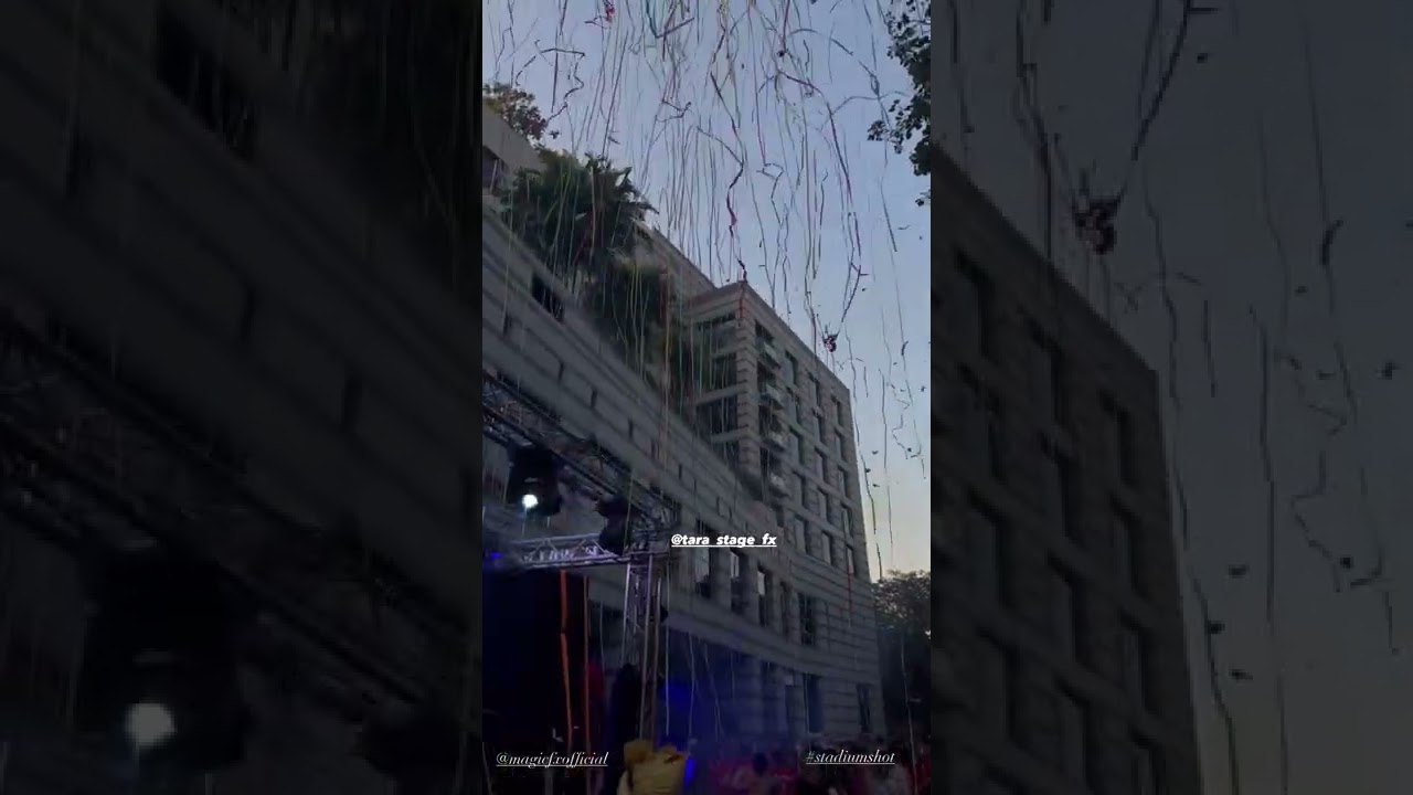 Stadium ribbons shot 