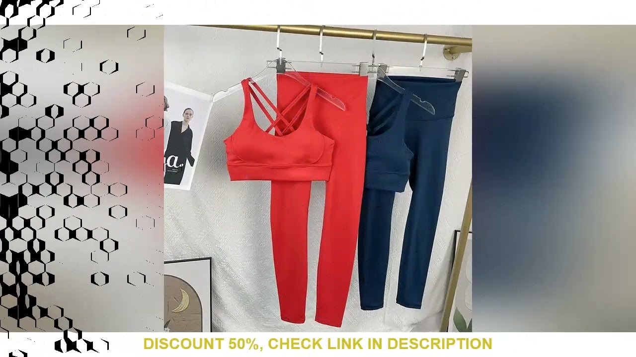 2025 2 Piece Yoga Suits Cross Back Sports Bra Stretchy High Waist Athletic Leggings Breathable Runni