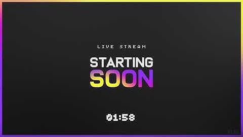 5 Min Countdown   Live Stream Starting Soon Twitch Gradient