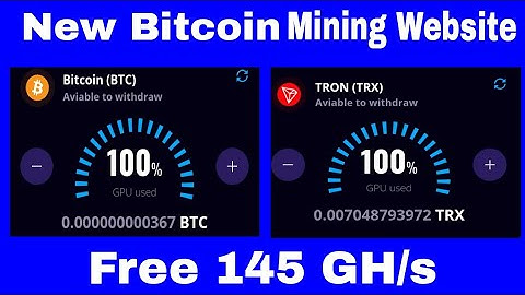 New Free Bitcoin Mining Website || New Free Cloud Mining Website. 145Gh/s Free|| Cloud Mining