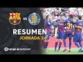 Resumen de FC Barcelona vs Getafe CF (2-1)