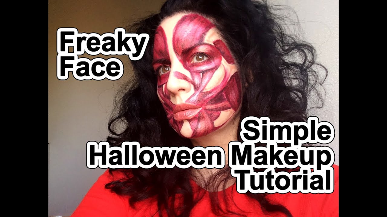 Halloween Makeup Tutorial Freaky Face Muscles Under Skin YouTube