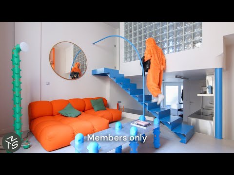 Surreal Cartoon-Inspired Compact Paris Apartment, 45sqm