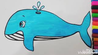 رسم الحوت 🐳