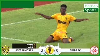 ASEC Mimosas vs Simba, 3 -0. Highlights. CAF Confederation Cup.