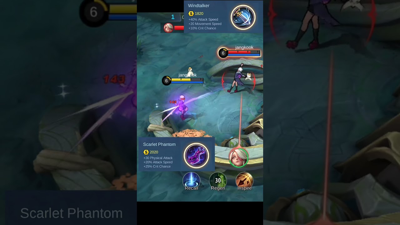 Тестирование предметов - 1. Алый Фантом против Говорящего с ветром - Mlbb