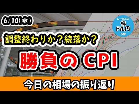 【勝負のCPI】すでに調整済みか、それともここから調整か、米市場の今晩が勝負の分かれ目【今日の相場の振り返り 26/6/10 (水)】