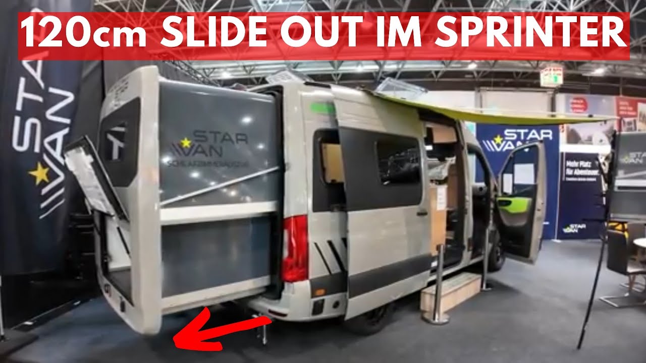 CARAVAN SALON 2025 SENSATION Starvan WOHNMOBIL SPRINTER mit 120cm SLIDEOUT German Television