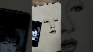 bts cute v sketch || part 1 || face || sketch artist siya || cute boys