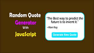 Celebrity How To Make A Quote Generator Using HTML CSS JS | Interactive Web Application Wealth