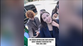 AOC mocks republicans over whining about Virginia’s redistricting. #republican #democrats 