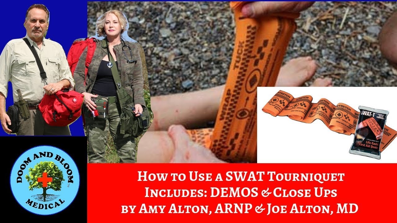 How To Apply A SWAT Tourniquet Review and Demonstrations by Nurse Amy