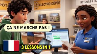 LEARN FRENCH: Returning a faulty item to a French electronics store (A2)
