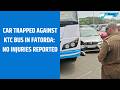 Car Trapped Against KTC Bus in Fatorda No Injuries Reported
