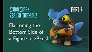 Flattening Bottom Side of Your 3D Model in zBrush - Scuba Shark Tutorial PART 7