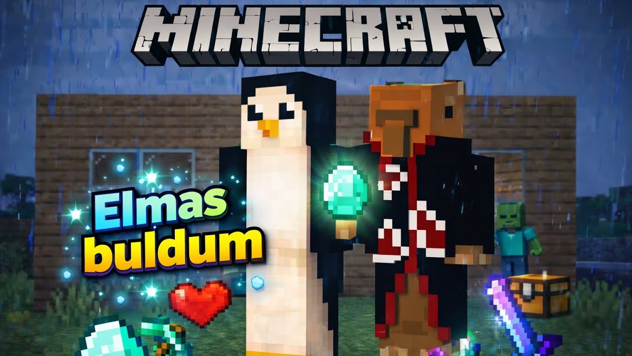 Minecraft oynadım!!! I elmas buldum