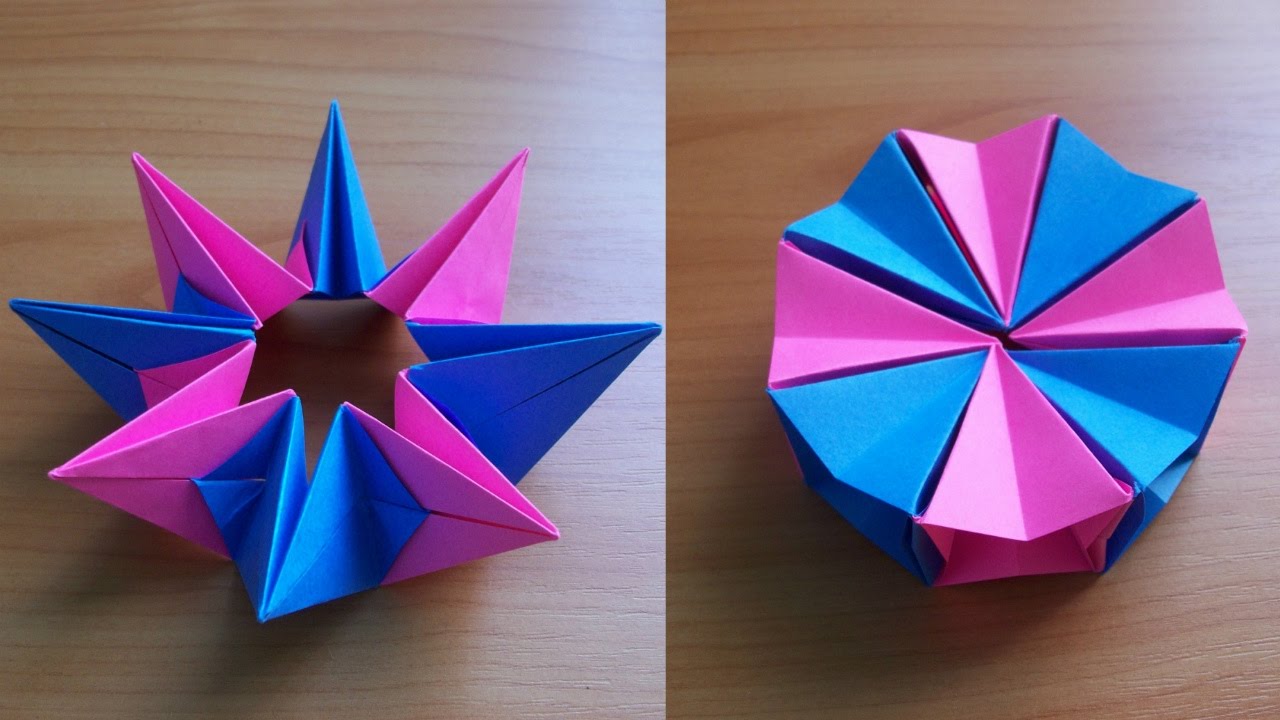 DIY How To Fold an Easy Origami  Magic Circle Fireworks 