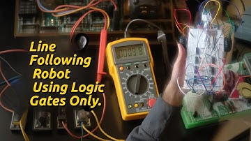 Line Following Robot Using Only Logic Gates. Simple Logic and Algorithm.