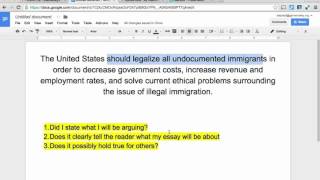 Evaluating a thesis statement